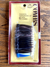 Goody Vintage Hair Side Combs Fashion Wardrobe 6-Pack Black White Blue N... - $242.13 MXN