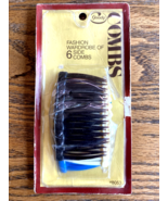 Goody Vintage Hair Side Combs Fashion Wardrobe 6-Pack Black White Blue N... - $242.13 MXN