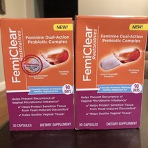 (2 Boxes) Femiclear Femenine Dual Action Probiotic (30 Capsules X 2) EXP 01/2024 - £16.61 GBP