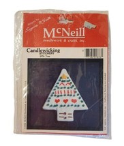 Vtg MCneill Candlewicking Stitchery 1976 Tree Christmas Kit 1984 NOS - £7.85 GBP
