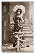 Burlesque Can Can Risque Dancer w Cane UNP UDB Postcard L19 - £15.65 GBP