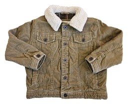 Old Navy Brown Corduroy Jacket Boys Size XS (5/6) Flannel Lined - £3.94 GBP