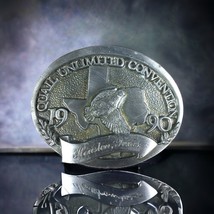 Quail Unlimited Convention Houston Texas Vintage 1990 Limited belt buckle - $269.69 MXN