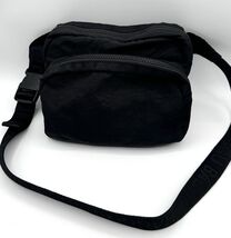 Baggu Black Fanny Pack Crossbody Bag Belt 2 Zipper Pockets Adjustable Strap - $32.61
