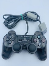 Playstation DualShock Controller Clear Black SCPH-1200 PS1 official authentic - £41.45 GBP