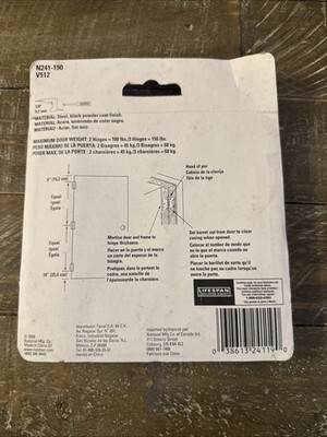 National Hardware N241-190, 3-1/2" Removable Pin Hinge, Satin Black Finish Item image 4