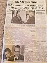 Vintage August 10th 1974 Newspaper President Ford Sworn In New York Times Ads - £15.67 GBP