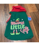 Size Medium Holiday Hoodie for Dog Pet Christmas Elf Costume Green Red New - £12.77 GBP