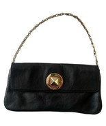 Kate Spade Black Small Shoulder Bag Purse Gold Pyramid Turn Lock Chain S... - $117.29 CAD