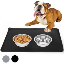 Silicone Dog Cat Bowl Mat Non-Stick Food Pad Water Cushion Waterproof 18... - £14.15 GBP