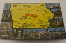 Vintage Postcard Unposted State  Map Iowa IA - £1.89 GBP