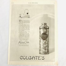 Vintage 1921 Colgate&#39;s Florient Talc Print Ad Flowers Of The Orient 13&quot; x 9 3/4&quot; - £5.20 GBP