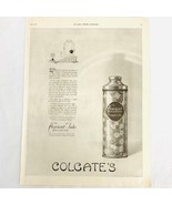 Vintage 1921 Colgate&#39;s Florient Talc Print Ad Flowers Of The Orient 13&quot; ... - $9.07 CAD