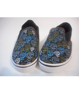 Simon Chang Black Skulls Canvas  Boys Shoes Various Sizes  NWT - £11.93 GBP