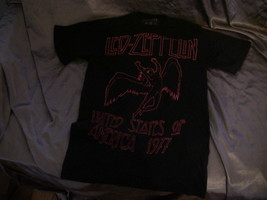 LED ZEPPELIN Band T-Shirt * 1977 USA TOUR * Retro Repro Concert -Men&#39;s S... - €10,49 EUR
