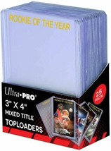 NEW Ultra Pro 25 Count Mixed Title Toploaders 3&quot; x 4&quot; Card Holders 15168 Rookie - £8.52 GBP