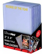 NEW Ultra Pro 25 Count Mixed Title Toploaders 3&quot; x 4&quot; Card Holders 15168... - £8.63 GBP