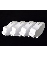 Coin Banks, White Plastic Pig Shape ~ Set of 4 ~ Child&#39;s First Change Ke... - $9.75