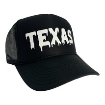 New Texas Drip Monster Black White Hat 5 Panel High Crown Trucker Snapback - £18.70 GBP