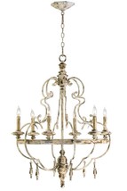 French Restoration European 35&quot;H Shabby Chic Candle Chandelier - £787.36 GBP