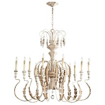 49&quot; Horchow  Aidan Gray Look Iron Gold &amp; Crystal French Motivo Medium Ch... - £809.28 GBP