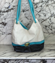 Plum Brand Faux Leather Shoulder Handbag Purse Braided Strap Organizer B... - $8.89