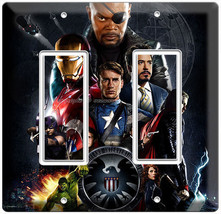 Avengers Ironman Thor Super Power Hulk Double Gfci Light Switch Wall Plate Cover - £18.37 GBP