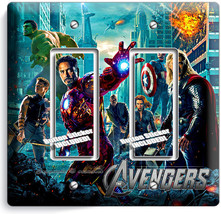 Avengers Captain America Thor Hulk Hawkeye Double Gfci Light Switch Wall Plate - £11.11 GBP