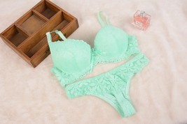 SEXY PUSH up LIME GREEN bra and panty sets lingerie womens underwear tho... - $18.88