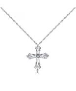 Divine Elegance: Dainty S925 Silver Rhodium Plated Religious Catholic Ch... - £29.53 GBP
