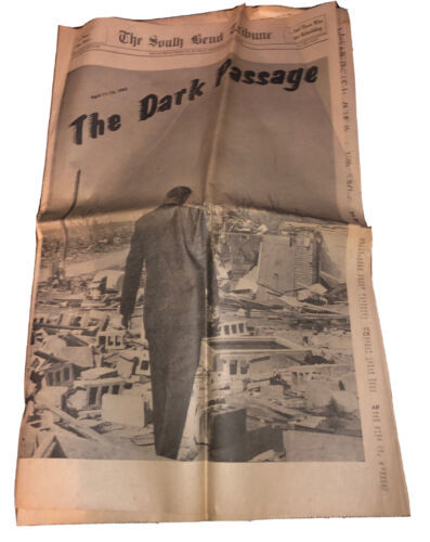 South Bend, IN April 11-18 1965 Tornado Newspaper Lyndon B. Johnson Dark... - $88.65