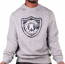 Crooks &amp; Castles Tigre Mimetico Jeans Uomo Maglia Girocollo Felpa Grigio... - $915.22 MXN
