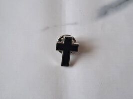 Small Christian Pin Badge Metal Cross - $21.00