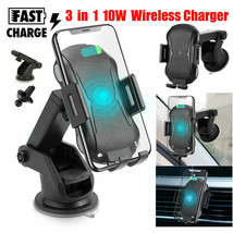 Auto Wireless Car Charger Fast Charging Mount Clamping Air Vent Phone Ho... - £25.76 GBP