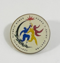 Centennial Olympic Games Hanes T-Shirt Auction Lapel Pin - $184.34 MXN