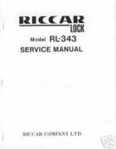 Riccar RiccarLock RL-343 Serger Overlock Service Manual - $12.99