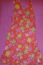 Lilly Pulitzer Garnichuri  Girls Orange  Floral Dress - £17.91 GBP