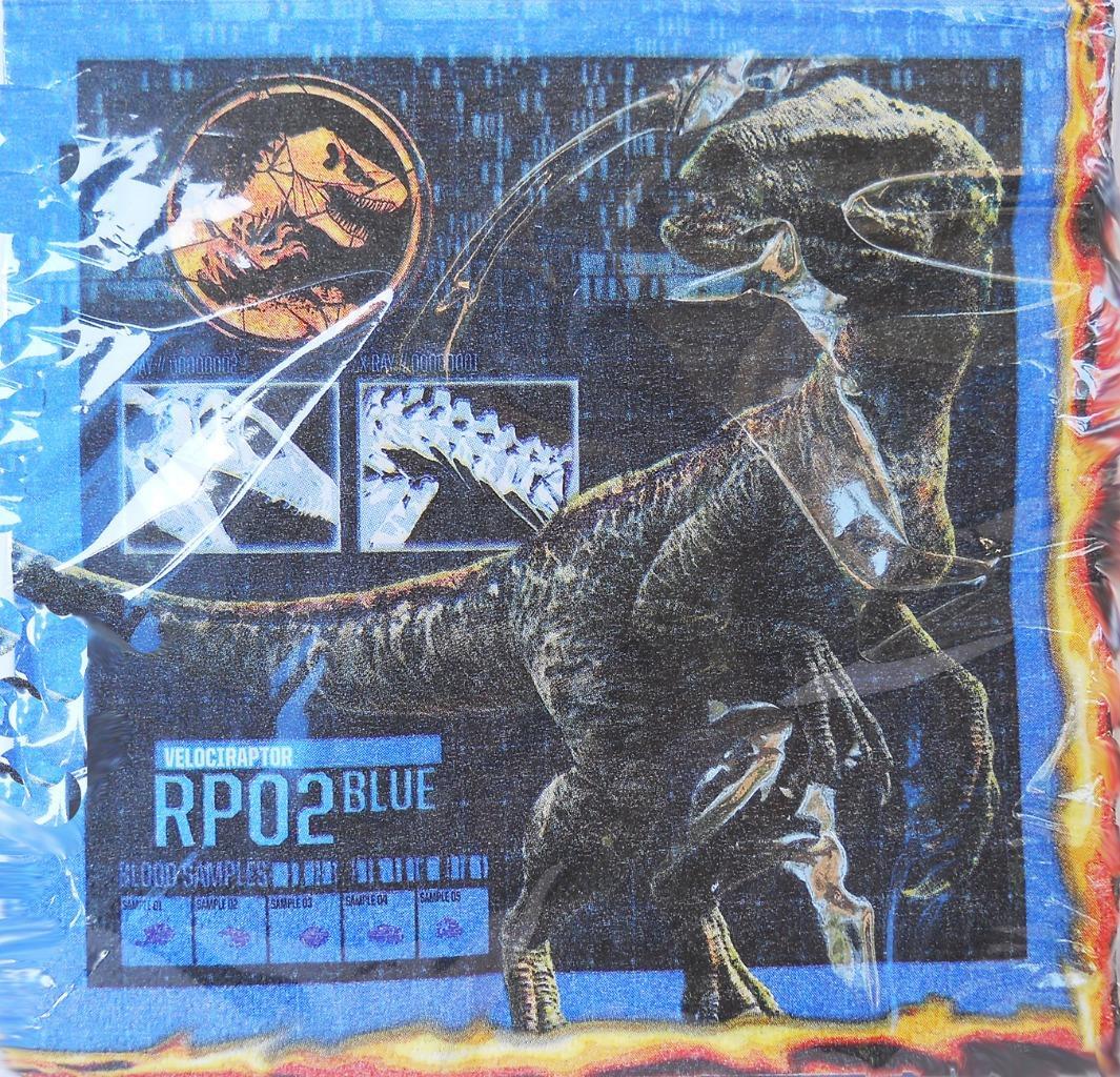 Jurassic World Dinosaur Velociraptor Lunch Napkins Birthday Party Suppli... - $4.25