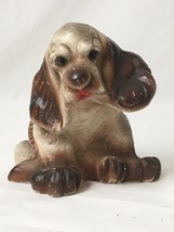 Vintage Chalkware Cocker Spaniel Dog Figurine Puppy - £19.73 GBP