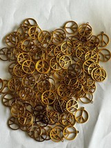 8 oz Gold Plated Peace Sign 23mm Pendant Charms - £7.57 GBP
