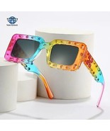 2024 Luxury Trendy Design Square Hollow Out Sunglasses - $410.67 MXN