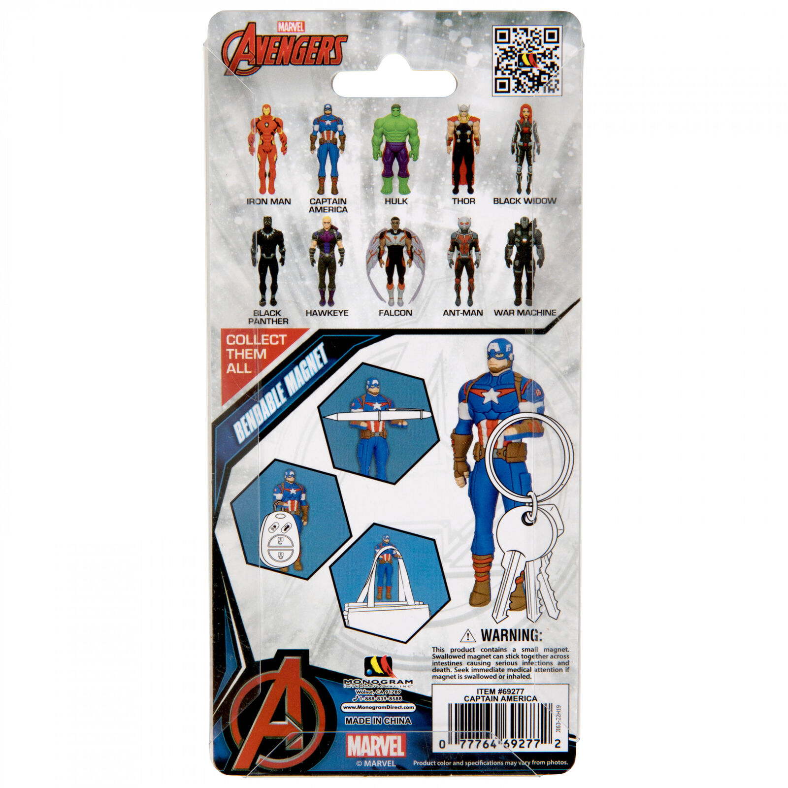 Marvel Captain America Character Bendable Magnet Multi-Color - $15.98