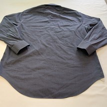 Calvin Klein Men's Adult Sz 17 32/33 Button Up Black Shirt Stripes Long Sleeve image 2