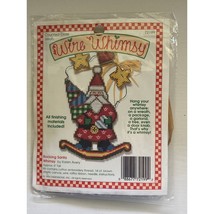Dimensions Wire Whimsy 72199 Rocking Santa Whimsy Counted Cross Stitch Kit 1994 - $13.71