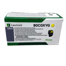 NIB Lexmark 80C0XYG Yellow Extra High Yield Return Program Toner Cartridge - $31.19