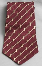 Bill Blass Neo BURGANDY GOLD STRIPED Tie Necktie 4&quot;  - $7.42
