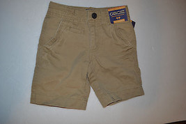 Cherokee Boys Flat Front Shorts Size 4 NWT Khaki Adj Waist Band - £10.22 GBP