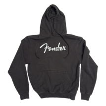 Fender Hooded Sweatshirt Black Small Pullover Long Sleeve - $12.18