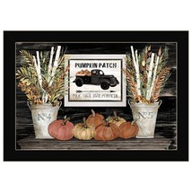 Pumpkin Patch Still Life 1 Black Framed Print Wall Art - $2,094.44 MXN