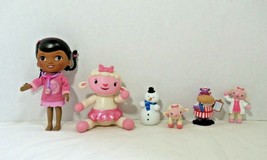 Doc McStuffins small doll figures lot Hallie Chilly Lambie Clinic replacement - £16.70 GBP